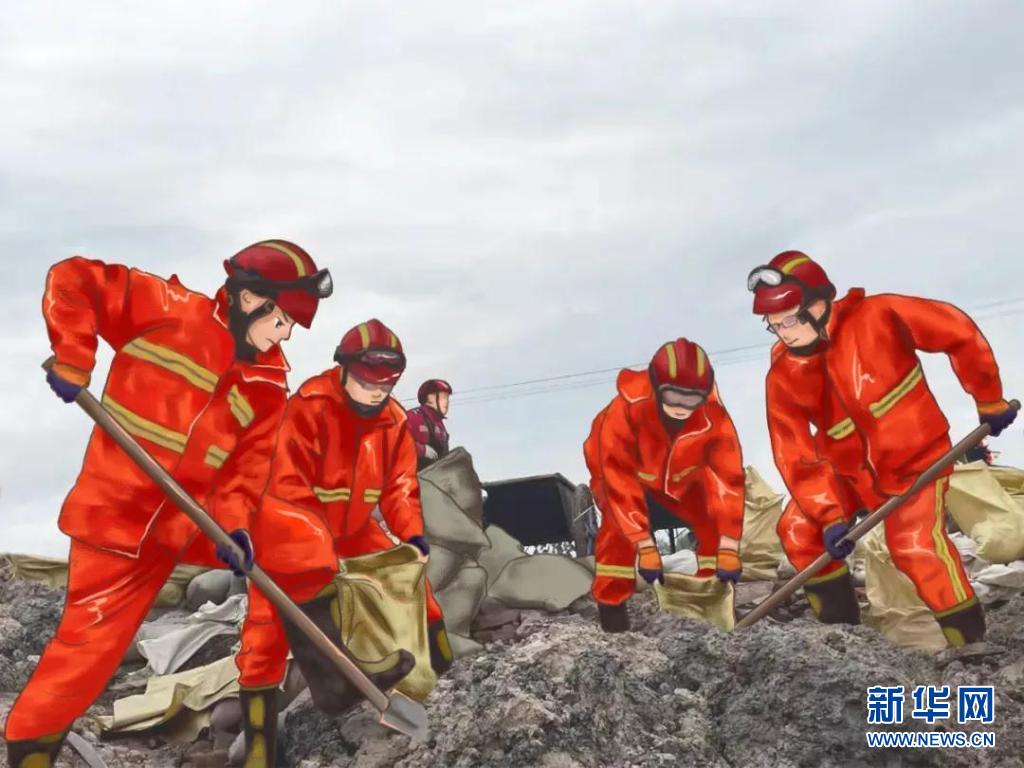 一組手繪漫畫(huà)，帶你回望呂梁消防抗洪救災(zāi)瞬間