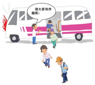 公交車發(fā)生火災，該如何逃生？